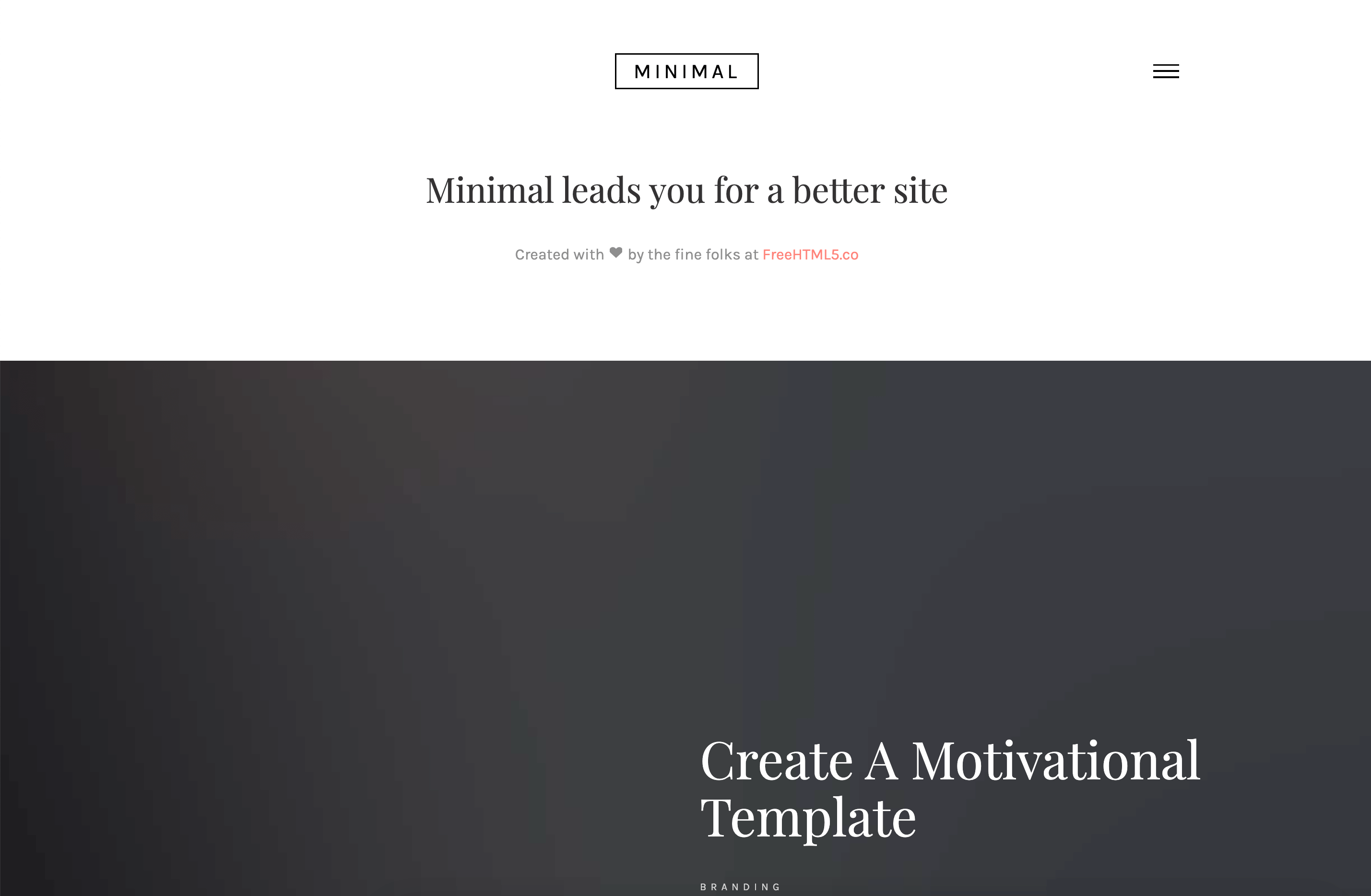 Free HTML5 Website Template by gettemplates.co
